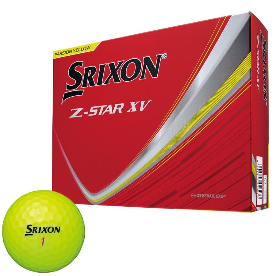 新作 ダンロップ　SRIXON スリクソン Z-STAR XV ゼットスター エックスブイ ゴルフボール　1ダース（12球入り）　プレミアムパッションイエロー [2025年モデル]