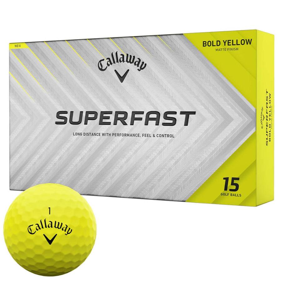 ゴルフボール キャロウェイ SUPERFASTスーパーファスト 1箱(15球入り) ボールドイエロー