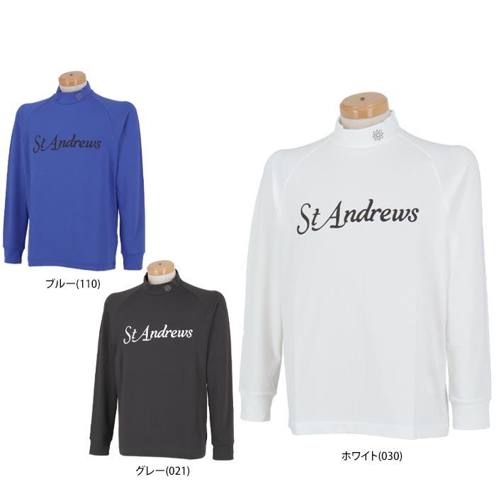 セントアンドリュース　メンズ ベア天竺 ロゴプリント 長袖 ハイネックシャツ 042-4266951 [2024年秋冬モデル] 特価