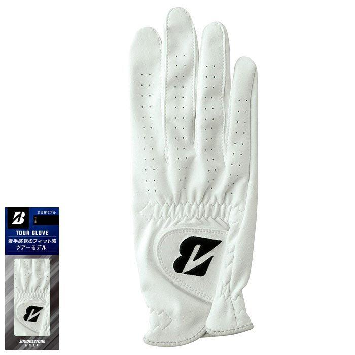 ブリヂストン　メンズ TOUR GLOVE ツアーモデル 右手用 ゴルフグローブ GLG13 WH ホワイト [2021年モデル]