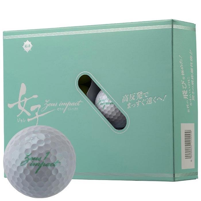 キャスコ Zeus impact 女子 3 ゼウスインパクト ジョシ 高反発 ゴルフボール 1ダース（12球入り） パールホワイト [2023年モデル]
