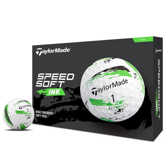 テーラーメイド　SPEED SOFT INK スピードソフト インク ゴルフボール　1ダース（12球入り）　グリーン [2024年モデル]
