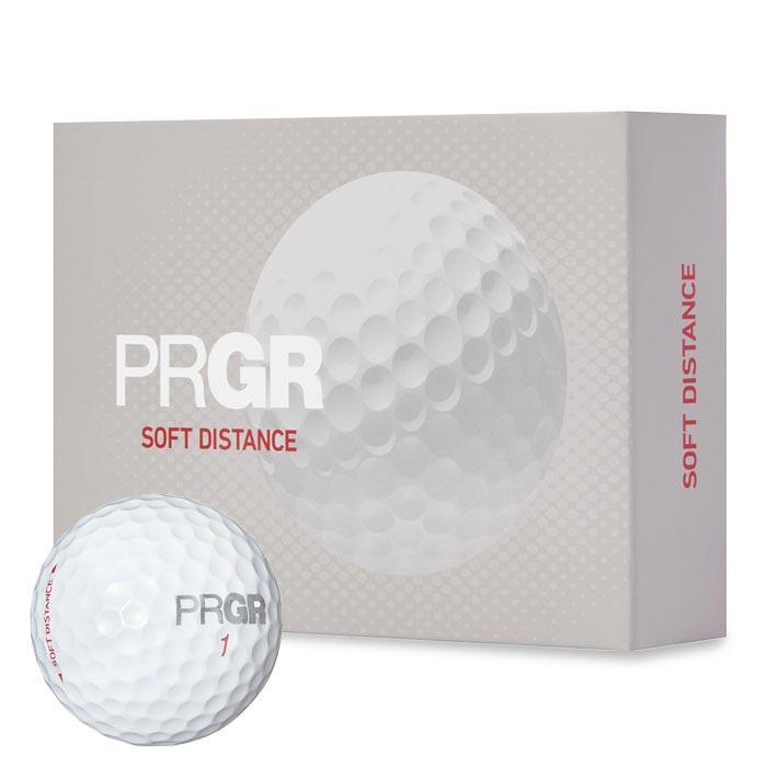 PRGR プロギア　SOFT DISTANCE ソフトディスタンス ゴルフボール　1ダース（12球入り）　ホワイト [2024年モデル]