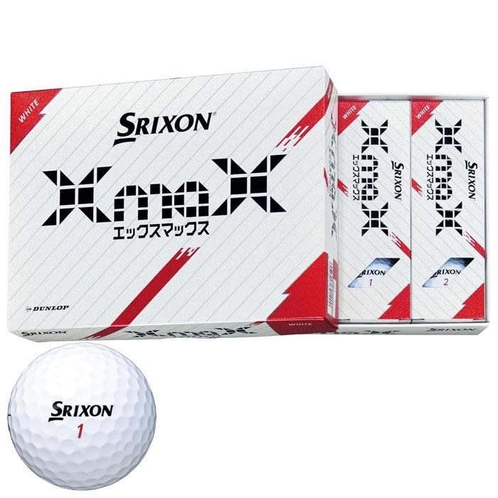 ダンロップ　SRIXON スリクソン XmaX エックスマックス ゴルフボール　1ダース（12球入り）　ホワイト [2024年モデル]