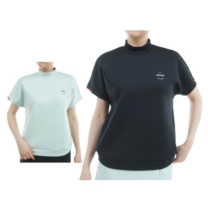 ゴルフウェア　アドミラル レディース エンボスロゴ ダンボール 半袖 モックネックシャツ ADLA513 [2025年春夏モデル] 特価