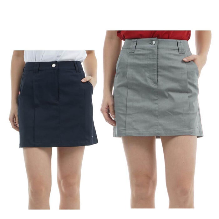 ゴルフウェア　トミー ヒルフィガー ゴルフ レディース バックロゴプリント ツイルスカート THLA514 [2025年春夏モデル]