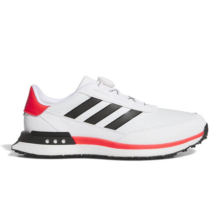 ゴルフシューズ アディダス メンズ S2G SL BOA ボア 24 スパイクレス MDK92 JI4033 フットウェアホワイト/コアブラック/ルシッドレッド [2025年モデル]