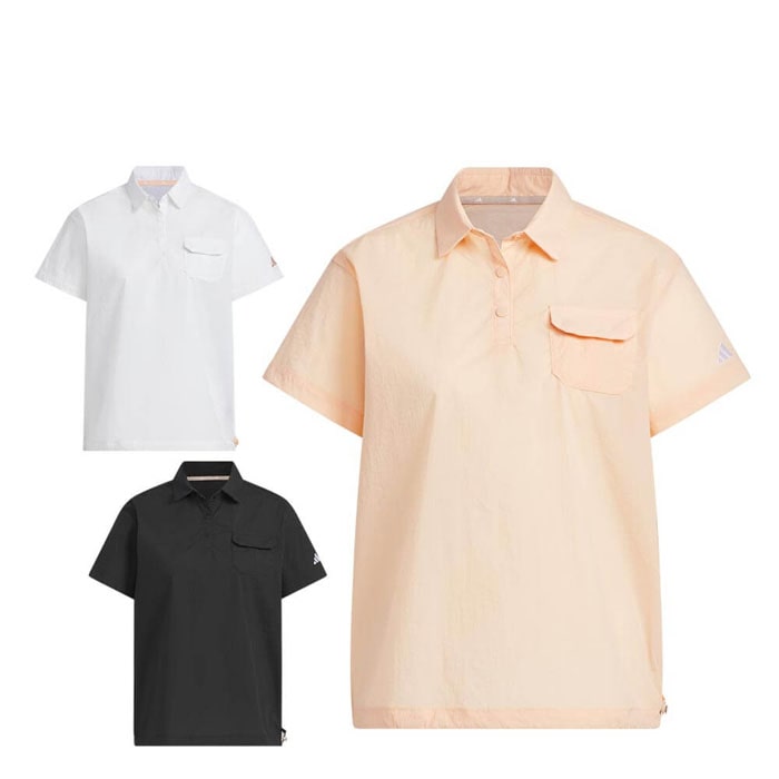 アディダス　レディース 撥水 シースルー ボックスシルエット 半袖 ポロシャツ KTI78 ゴルフウェア [2025年春夏モデル] 特価 有賀園 ゴルフ