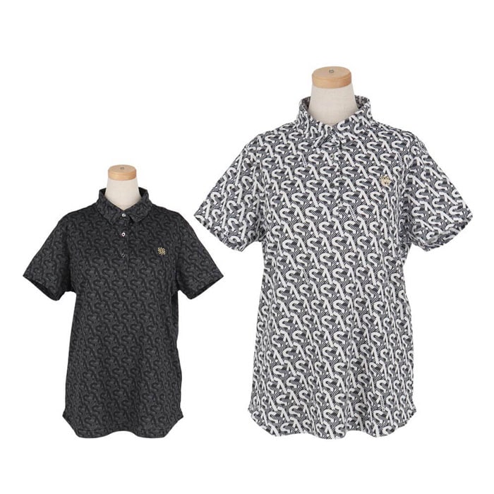 ゴルフウェア　セントアンドリュース レディース モノグラム柄 半袖 ポロシャツ 043-5160556 [2025年春夏モデル] 特価 有賀園 ゴルフ