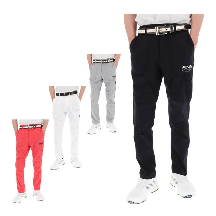 ピンゴルフ　メンズ ロゴデザイン 全方向ストレッチ ドビー テーパード ロングパンツ 621-5131101 [2025年春夏モデル] 特価