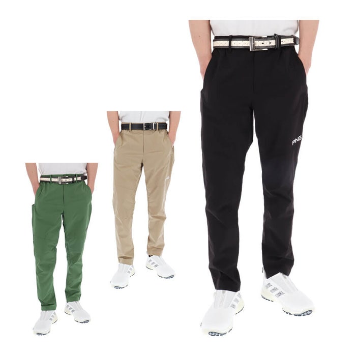 ピンゴルフ　メンズ ロゴプリント 全方向 ストレッチ テーパード ロングパンツ 621-5131207 [2025年春夏モデル] 特価 有賀園 ゴルフ