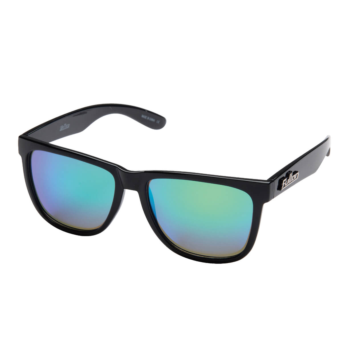 Fullon フローン ユニセックス サングラス FBL 043-35 ブラック/グリーンミラー