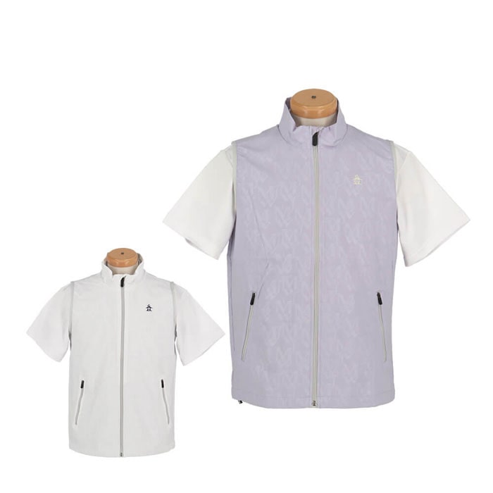 ゴルフウェア マンシングウェア メンズ ストレッチ エンボス柄 ベスト MGMXJK50 [2024年春夏モデル] 特価