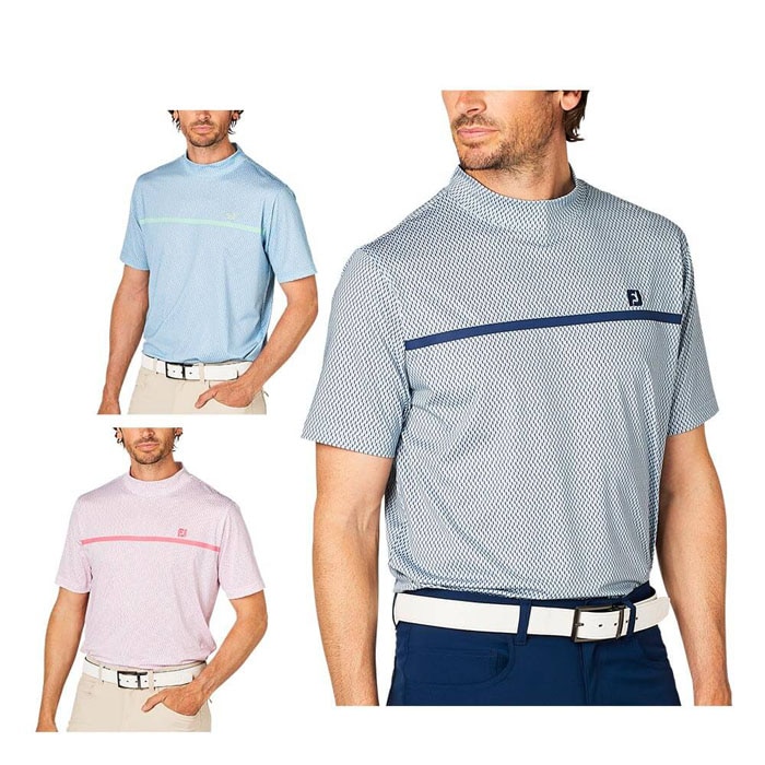 ゴルフウェア フットジョイ メンズ チェストライン 半袖 モックネックシャツ FJ-S25-S10 [2025年春夏モデル] 特価