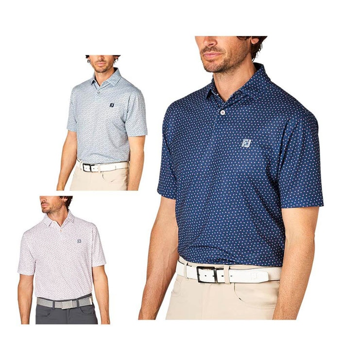 ゴルフウェア フットジョイ メンズ ボールプリント 半袖 ポロシャツ FJ-S25-S13 [2025年春夏モデル]