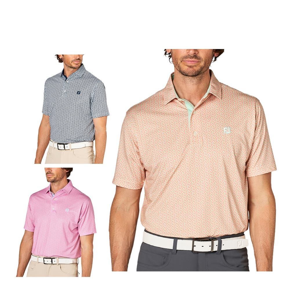 フットジョイ メンズ シトラスプリント 半袖 ポロシャツ ゴルフウェア FJ-S25-S19 [2025年春夏モデル] 特価