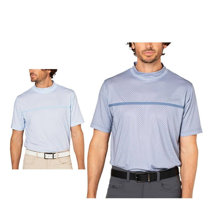 ゴルフウェア フットジョイ メンズ ループプリント 半袖 モックネックシャツ FJ-S25-S20 [2025年春夏モデル] 特価