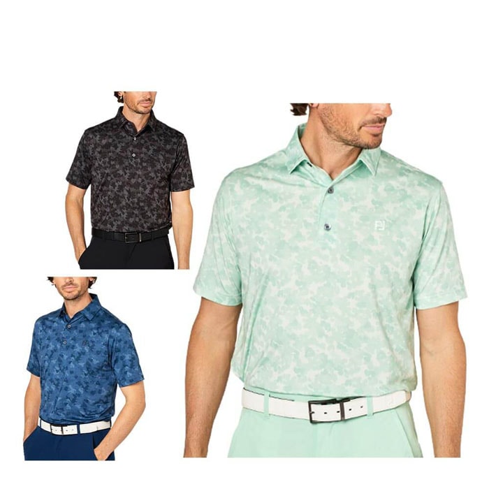 ゴルフウェア フットジョイ メンズ ポップカモプリント 半袖 ポロシャツ FJ-S25-S24 [2025年春夏モデル] 特価