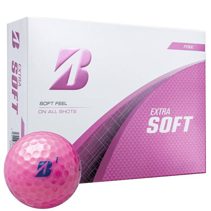 [2025年モデル] ブリヂストン EXTRA SOFT エクストラソフト ゴルフボール 1ダース（12球入り）　ピンク