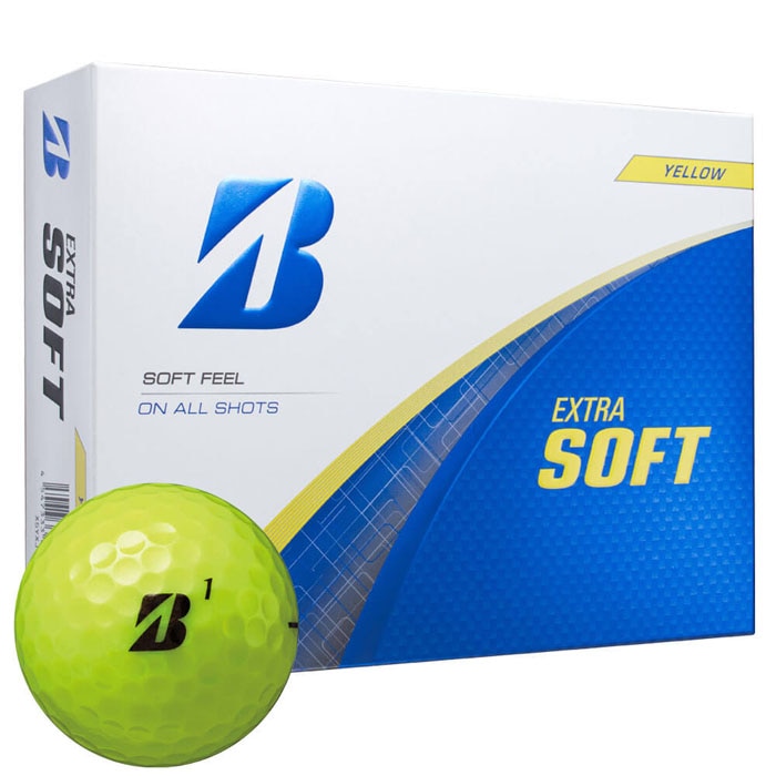 [2025年モデル] ブリヂストン EXTRA SOFT エクストラソフト ゴルフボール 1ダース（12球入り）　イエロー
