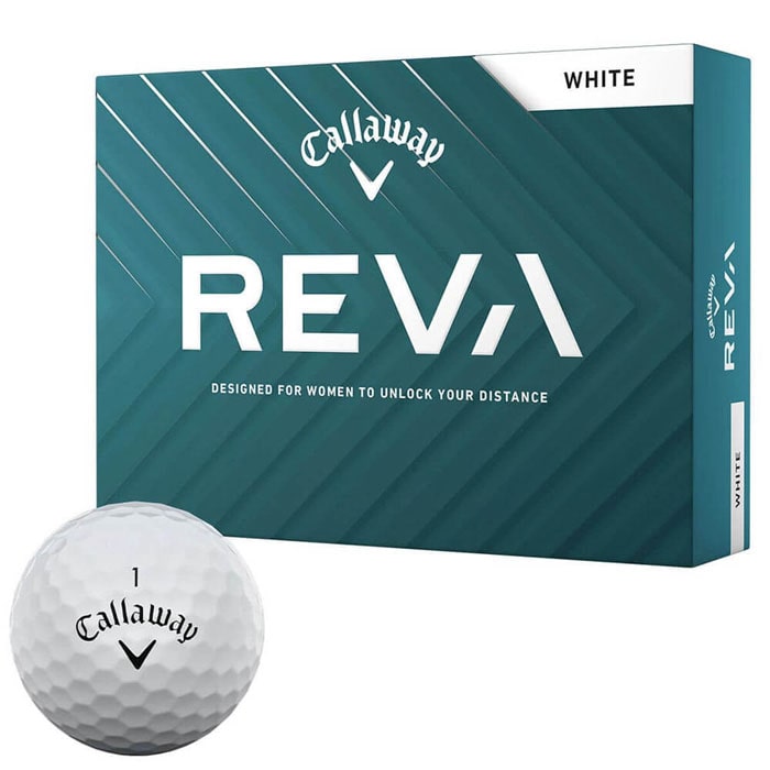 [2025年モデル] キャロウェイ　レディース REVA レヴァ ゴルフボール 1ダース（12球入り）　ホワイト