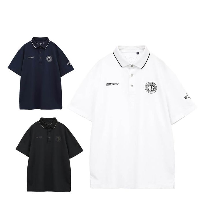 キャロウェイ　メンズ ロゴデザイン 半袖 ポロシャツ C25134101 [2025年春夏モデル] 特価 有賀園 ゴルフ
