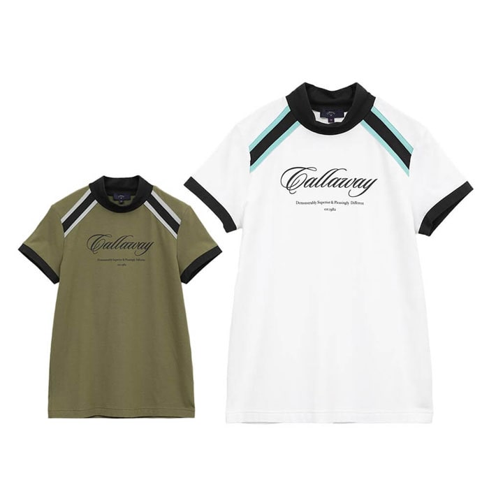 キャロウェイ　レディース 半袖 モックネックシャツ C25134203 [2025年春夏モデル] 特価 有賀園 ゴルフ