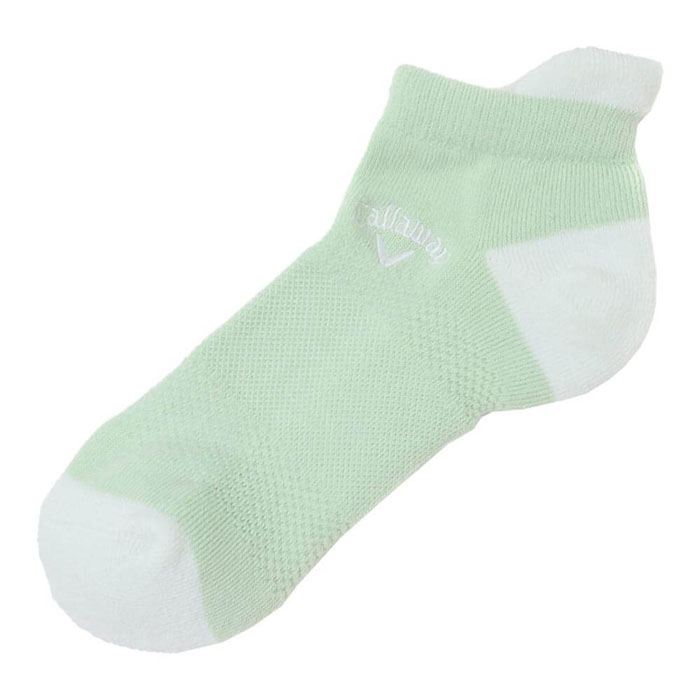 ゴルフウェア　キャロウェイ レディース メッシュ アンクルソックス C25193203 1130 ライトグリーン [2025年モデル] 有賀園 ゴルフ