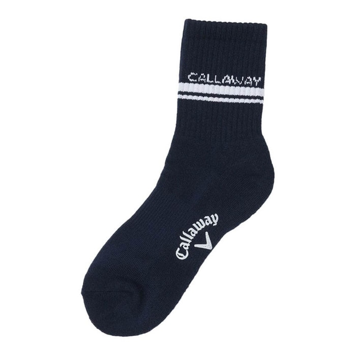 ゴルフウェア　キャロウェイ レディース ショートソックス C25193204 1120 ネイビー [2025年モデル] 有賀園 ゴルフ