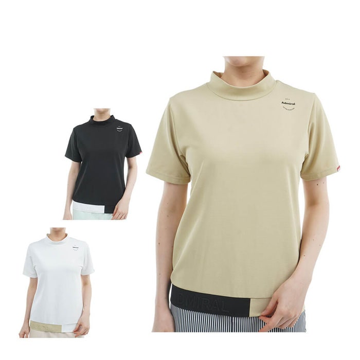 ゴルフウェア　アドミラル レディース ミニワッフル エンボスロゴ 半袖 モックネックシャツ ADLA506 [2025年春夏モデル] 特価