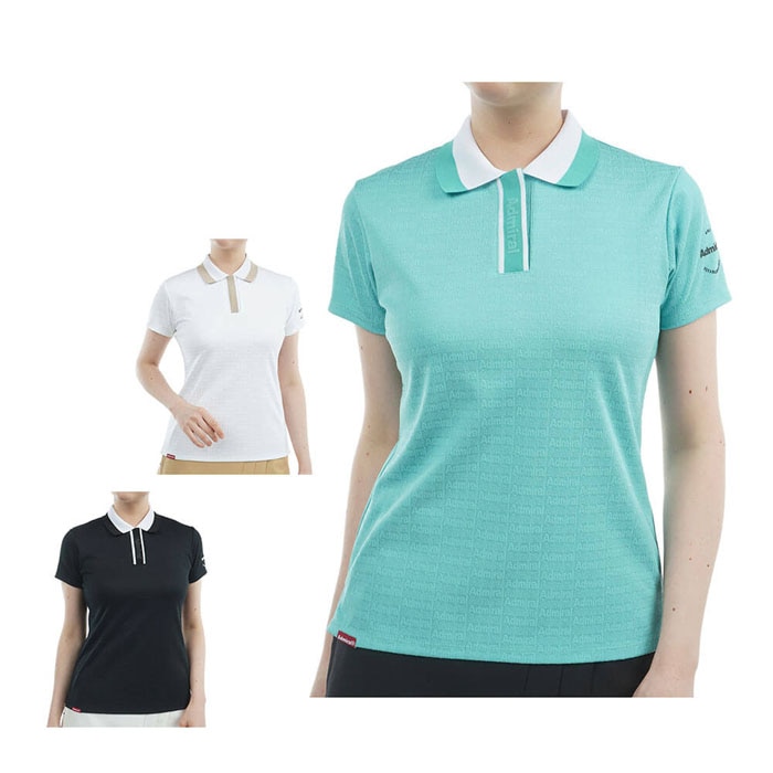 ゴルフウェア　アドミラル レディース ロゴジャガード 半袖 ポロシャツ ADLA508 [2025年春夏モデル] 特価