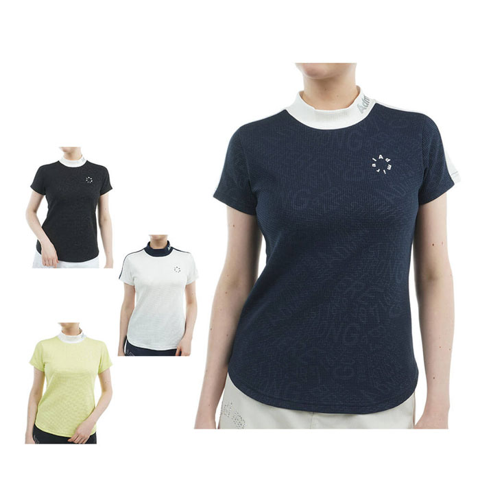 ゴルフウェア　アドミラル レディース 接触冷感 ジオメタロゴ 半袖 モックネックシャツ ADLA529 [2025年春夏モデル] 特価