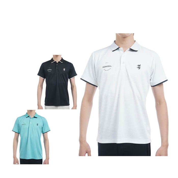 ゴルフウェア　アドミラル メンズ ロゴジャガード 半袖 ポロシャツ ADMA502 [2025年春夏モデル] 特価