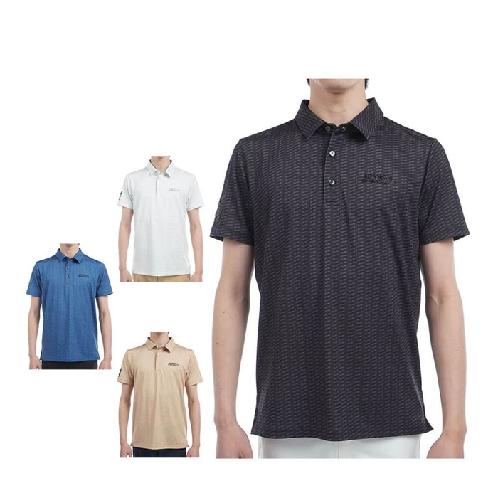 ゴルフウェア　アドミラル メンズ 小紋柄 プリント 半袖 ポロシャツ ADMA515 [2025年春夏モデル] 特価