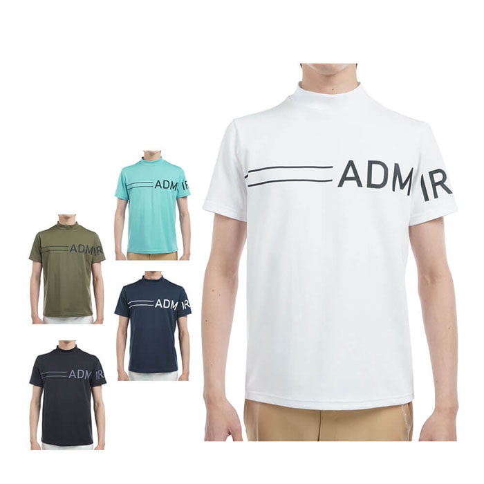 ゴルフウェア　アドミラル メンズ CARAT ビッグロゴ 半袖 モックネックシャツ ADMA518 [2025年春夏モデル] 特価