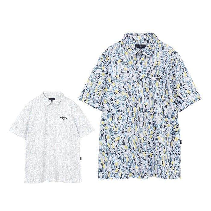 キャロウェイ　メンズ かざあなメッシュ ロゴプリント 半袖 ポロシャツ C25134120 ゴルフウェア [2025年春夏モデル] 特価 有賀園 ゴルフ