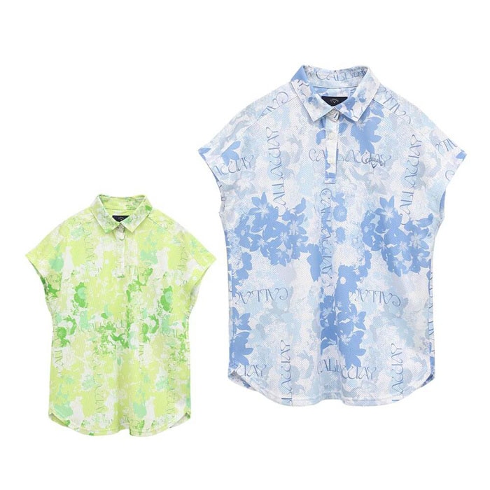 キャロウェイ　レディース 花柄プリント フレンチスリーブ 半袖 ポロシャツ C25134215 ゴルフウェア [2025年春夏モデル] 特価 有賀園 ゴルフ