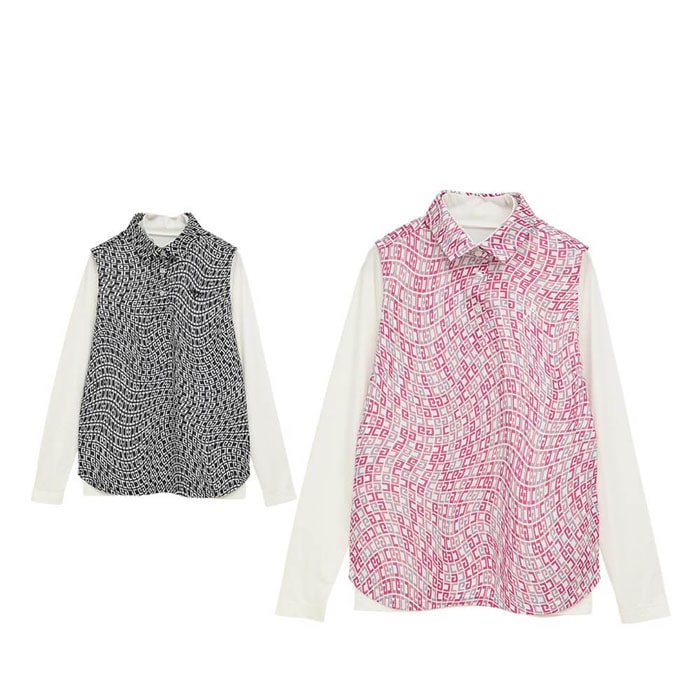 キャロウェイ　レディース 総柄 ノースリーブ シャツ & 長袖 ハイネック インナーシャツC25134218  ゴルフウェア [2025年春夏モデル] 特価 有賀園 ゴルフ