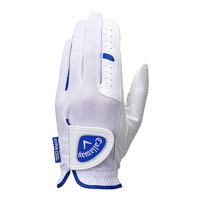 [2025年モデル] キャロウェイ　メンズ HYPER COOL ハイパークール ゴルフグローブ 25 JM ホワイト/ブルー