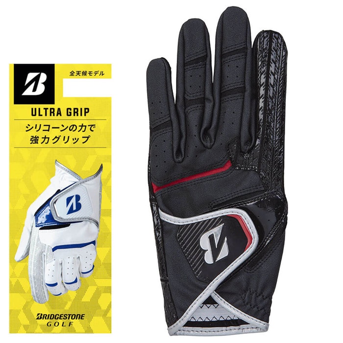 ブリヂストン　メンズ ULTRA GRIP ウルトラグリップ ゴルフグローブ GL2505 BR ブラック/レッド [2025年モデル]