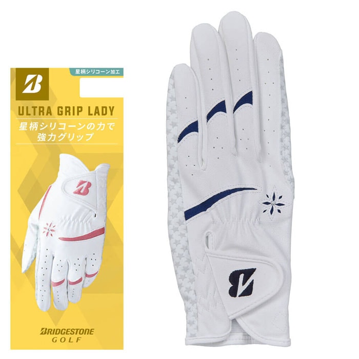 ブリヂストン　レディース ULTRA GRIP LADY ウルトラグリップ レディ ゴルフグローブ GL25L1 WN ホワイト/ネイビー [2025年モデル]