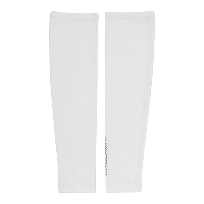 [2025年モデル] キャロウェイ　メンズ クールコア ロゴプリント アームカバー C25198101 1030 ホワイト ゴルフウェア 有賀園 ゴルフ