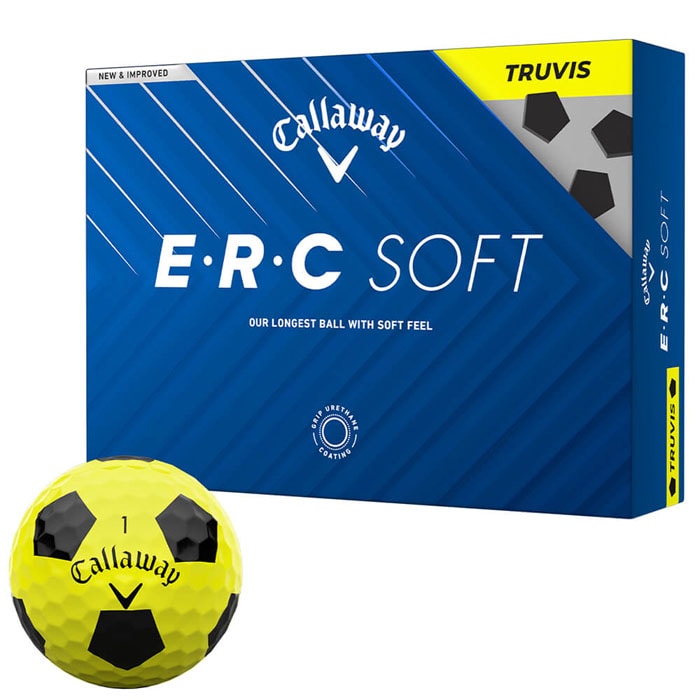 [数量限定] ゴルフボール キャロウェイ E・R・C SOFT TRUVIS ERCソフト　1ダース（12球入り） トゥルービス イエロー/ブラック [2025年モデル]