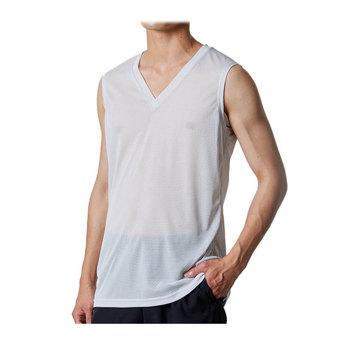 ミズノ　メンズ カルエアー アンダー Vネック ノースリーブ シャツ C2JAB113 特価