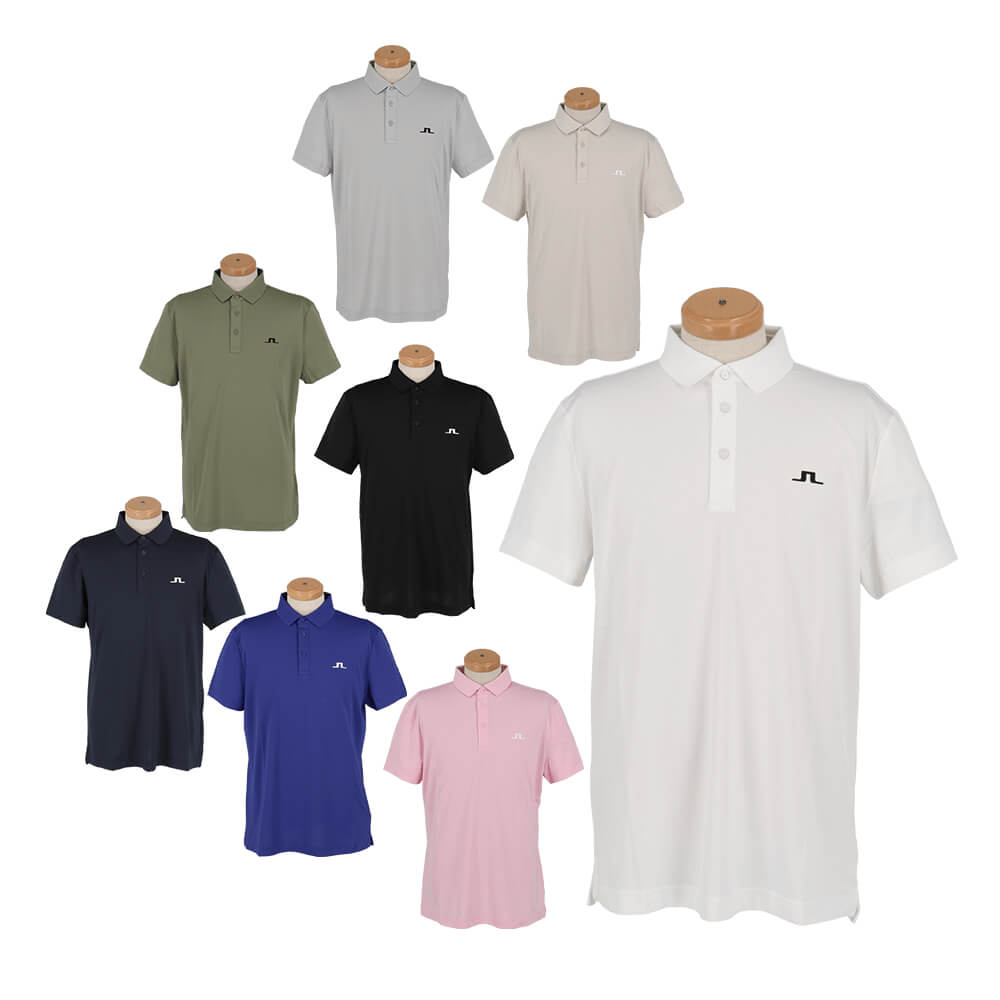 ゴルフウェア　Jリンドバーグ メンズ ロゴデザイン ストレッチ 半袖 ポロシャツ 071-23343  [2025年春夏モデル]