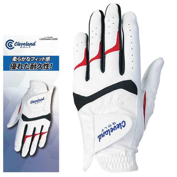 ゴルフグローブ　クリーブランド メンズ 全天候型 GGG-C002 ホワイト [2025年モデル]