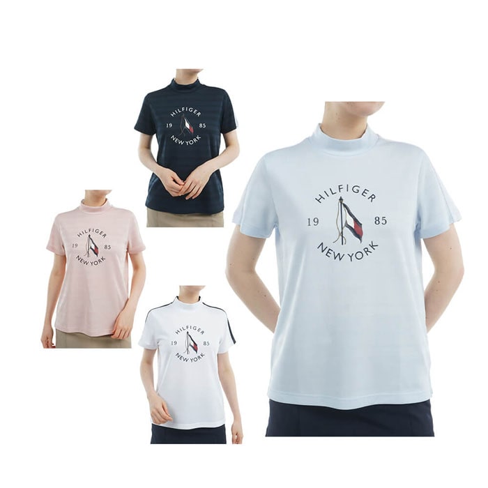 ゴルフウェア　トミー ヒルフィガー ゴルフ レディース サークルロゴ 半袖 モックネックシャツ THLA522 [2025年春夏モデル]