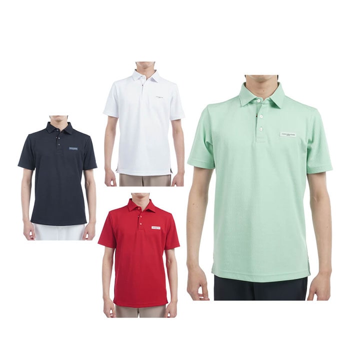 ゴルフウェア　トミー ヒルフィガー ゴルフ メンズ ロゴジャガード 半袖 ポロシャツ THMA530 [2025年春夏モデル]