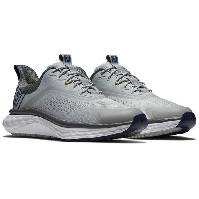 ゴルフシューズ フットジョイ メンズ FJ QUANTUM LACED クオンタム レース スパイクレス 56991 グレー/ホワイト