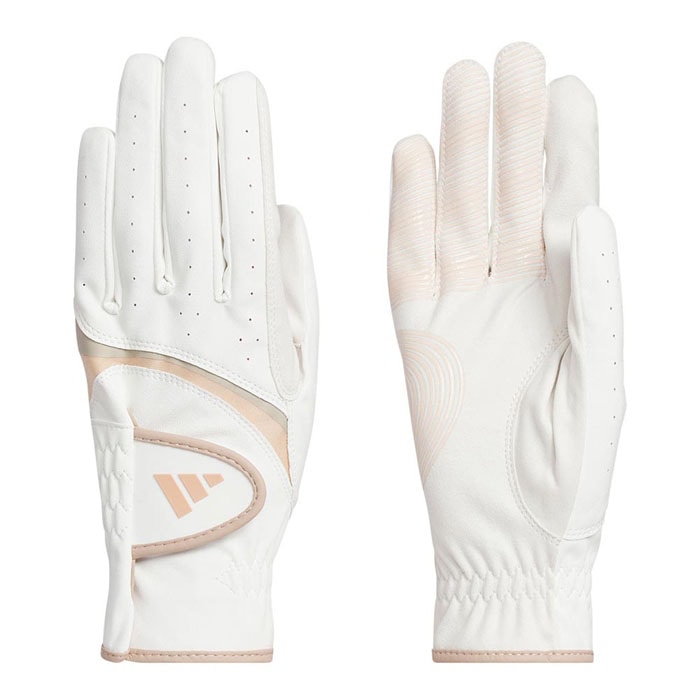 アディダス　レディース W ADIZERO PAIR ライト ＆ コンフォート ペア 両手用 ゴルフグローブ KVH44 JE7183 ホワイト/ワンダータープ [2025年モデル]
